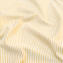 Coupon de tissu Domotex - Rayé - Viscose - Blanc/jaune - 100 x 140 cm