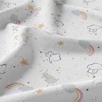 Coupon de tissu Domotex - Imprimé - Coton - Blanc - 100 x 150 cm