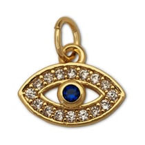 Pampille dorée avec l'œil de protection