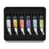 Boîte en métal de 6 tubes 10 ml de peinture aquarelle extra-fine Sennelier - Sélection Découverte - Irisée