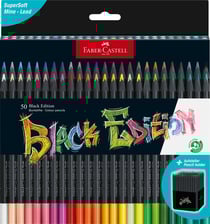 Lot de 50 crayons de couleur Faber-Castell - Black Edition