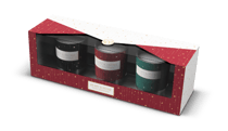 Set de 3 mini bougies Heart & Home - Nuit étoilée, Sapin de Noël, Noël au coin du feu