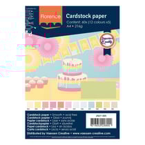 Florence - Papier Cartonné Lisse A4 12x5 Pastel