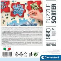 Lot de 6 boîtes de rangement empilables pour puzzle Clementoni
