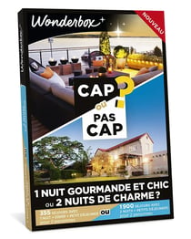 Coffret cadeau Wonderbox - Cap ou pas cap : 1 nuit gourmande et chic ou 2 nuits de charme - 2 personnes 