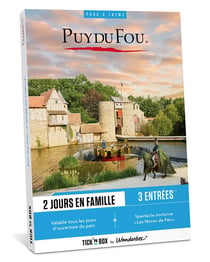 Coffret cadeau Tick'nBox - Puy du Fou Journée 2J - 2 adultes + 1 enfant 