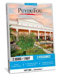 Coffret cadeau Tick'nBox - Puy du Fou Séjour classique - 2 adultes + 1 enfant