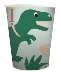 Lot de 8 gobelets ScrapCooking® - Dinosaure - 25 cl