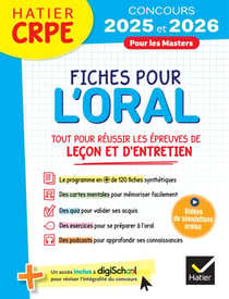 CRPE - Fiches pour l'oral - Tout pour réussir les épreuves de leçon et d'entretien (édition 2025/2026)