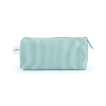 Trousse 1 compartiment Cultura - Velours vert menthe