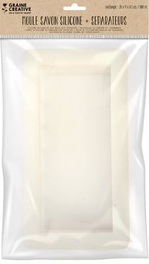 Moule rectangulaire avec séparateurs Graine Créative - Silicone - 1100 mL