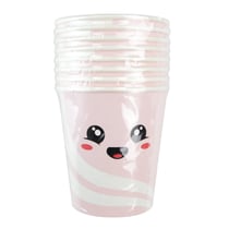 Lot de 8 gobelets Tim & Puce Factory - Sweety Junk Food donut - 200 ml