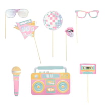 Lot de 8 accessoires Photobooth 90's party - Tim & Puce Factory