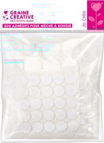 Autocollant de mèche de bougie double face Graine Créative - pack de 200