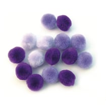 Lot de 60 pompons Rayher - Ø 1,5 cm - Assortiment lilas