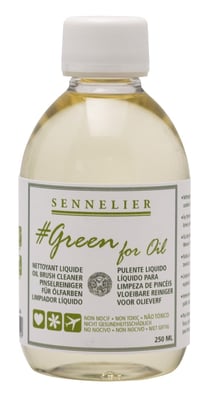 Flacon de 250 ml de nettoyant liquide Sennelier - Green For Oil 