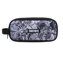 Trousse rectangulaire 1 compartiment La Plume Dorée - Gris - Fortnite