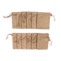 Pochons x 12 - Jute - 12 x 9 cm - Créalia