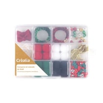 Coffret pompons et noeuds de Noël - Créalia