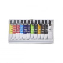 Lot de 12 tubes 12 ml de peinture Pébéo Huile XL Studio - Multicolore - Fine
