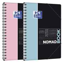 Cahier Oxford - Modèles aléatoires - B5 17,6 x 25 cm - Nomadbook pastel - 160 pages grands carreaux séyes - Vendu à l'unité