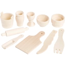 Lot de 10 mini ustensiles de cuisine Creativ Company - Bois