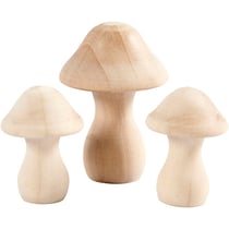 Lot de 3 mini champignons Créativ Company - Bois