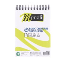 Bloc dessin à spirales - 60 feuilles - A6 - Monali