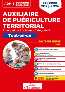 Concours Auxiliaire de puériculture territorial - Catégorie B - Tout-en-un : Concours 2024-2025