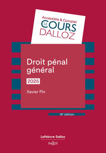 Droit pénal général (édition 2025)