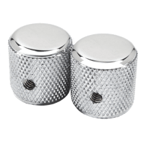 PURE VINTAGE '60S TELECASTER® KNURLED KNOBS, (2), CHROME/ALUMINUM