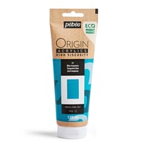 Tube 120 ml peinture acrylique Pébéo Origin Acrylics - Bleu turquoise