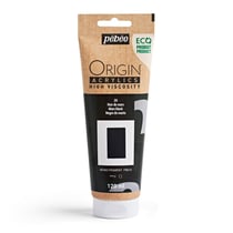 Tube 120 ml peinture acrylique Pébéo Origin Acrylics - Noir de Mars