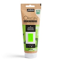 Tube 120 ml peinture acrylique Pébéo Origin Acrylics - Vert fluorescent