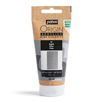 Tube 60 ml de peinture acrylique Pébéo - Origin Acrylics - Argent