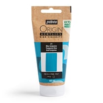 Tube 60 ml de peinture acrylique Pébéo - Origin Acrylics - Bleu turquoise