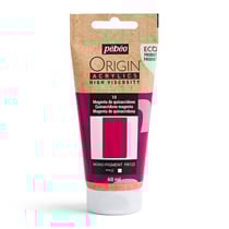 Tube 60 ml de peinture acrylique Pébéo - Origin Acrylics - Magenta de Quinacridone