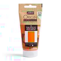 Tube 60 ml de peinture acrylique Pébéo - Origin Acrylics - Orange cadmium imitation