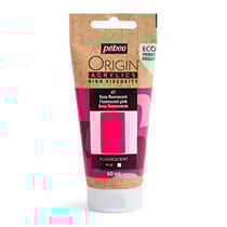 Tube 60 ml de peinture acrylique Pébéo - Origin Acrylics - Rose fluorescent