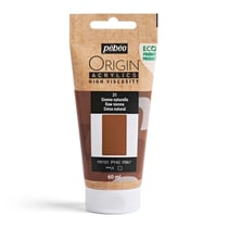 Tube 60 ml de peinture acrylique Pébéo - Origin Acrylics - Sienne naturelle