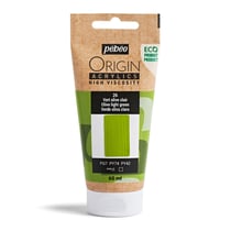 Tube 60 ml de peinture acrylique Pébéo - Origin Acrylics - Vert olive clair