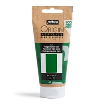 Tube 60 ml de peinture acrylique Pébéo - Origin Acrylics - Vert permanent clair