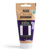 Tube 60 ml de peinture acrylique Pébéo - Origin Acrylics - Violet cobalt foncé imitation