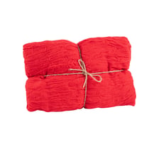 Chemin de table - Cheesecloth - Tissu - Rouge - 90 cm x 3 m