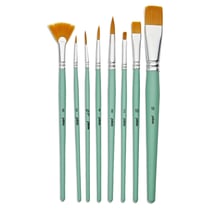 Lot de 8 pinceaux manche court Pébéo - Poils synthétiques