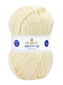 Pelote de fil à tricoter 100 % acrylique - DMC - Knitty 10 - Écru 812