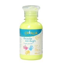 Gouache au doigt - 150 ml - Jaune Fluo - Créalia