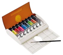 Lot de 8 tubes 10 ml de peinture Sennelier Boîte d'aquarelle classiques - Couleurs assorties - Extra-fine