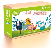 Lot de 6 puzzles 4 pièces - La ferme - White Star Kids