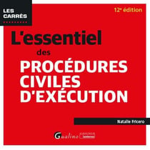 L'essentiel des procédures civiles d'exécution (12e édition)